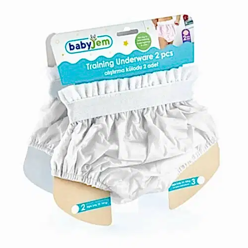 Baby Jem BabyJem Alıştırma Külodu 2li Kutulu Beyaz - Alıştırma Külotları