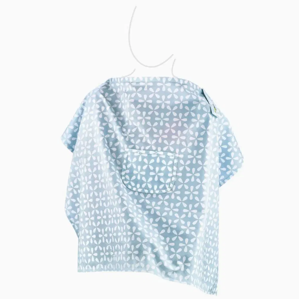 Baby Jem Babyjem Büyük Cepli Anne Emzirme Önlüğü Mavi