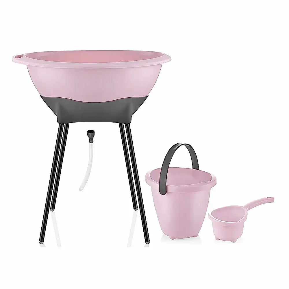 Baby Jem Babyjem Elegant Banyo Küvet Seti Pembe - Banyo Ürünleri