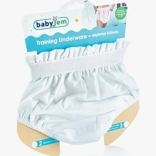 Baby Jem BabyJem Soft Alıştırma Külodu Beyaz 2 Yaş Beyaz - Alıştırma Külotları