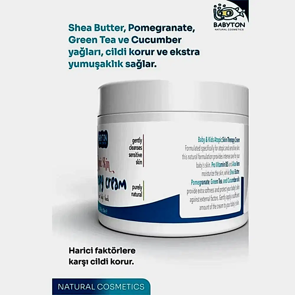 Babyton Atopic Skin Therapy Cream - Vücut Kremi 100 ml - Krem & Pişik Kremi - Görsel 2