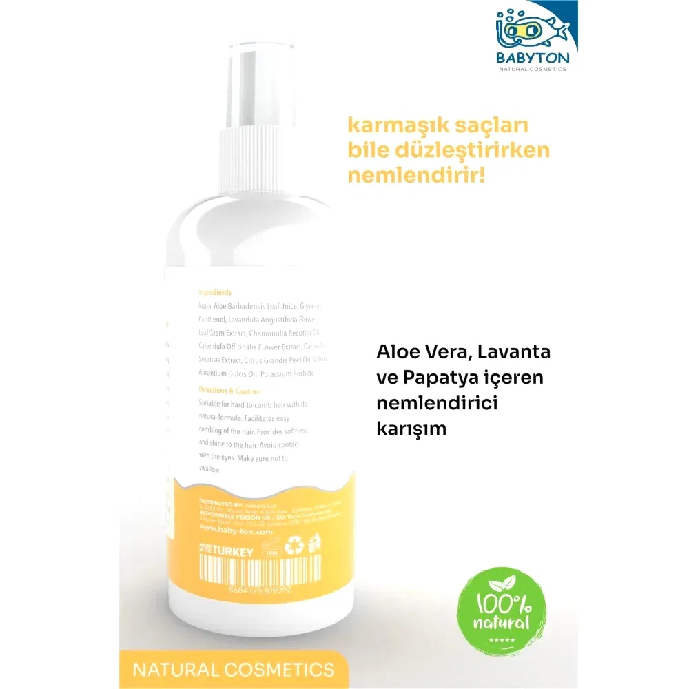 Babyton Baby and Kids Detangler - Saç Açıcı 200 ml - Sabun,Şampuan - Görsel 2