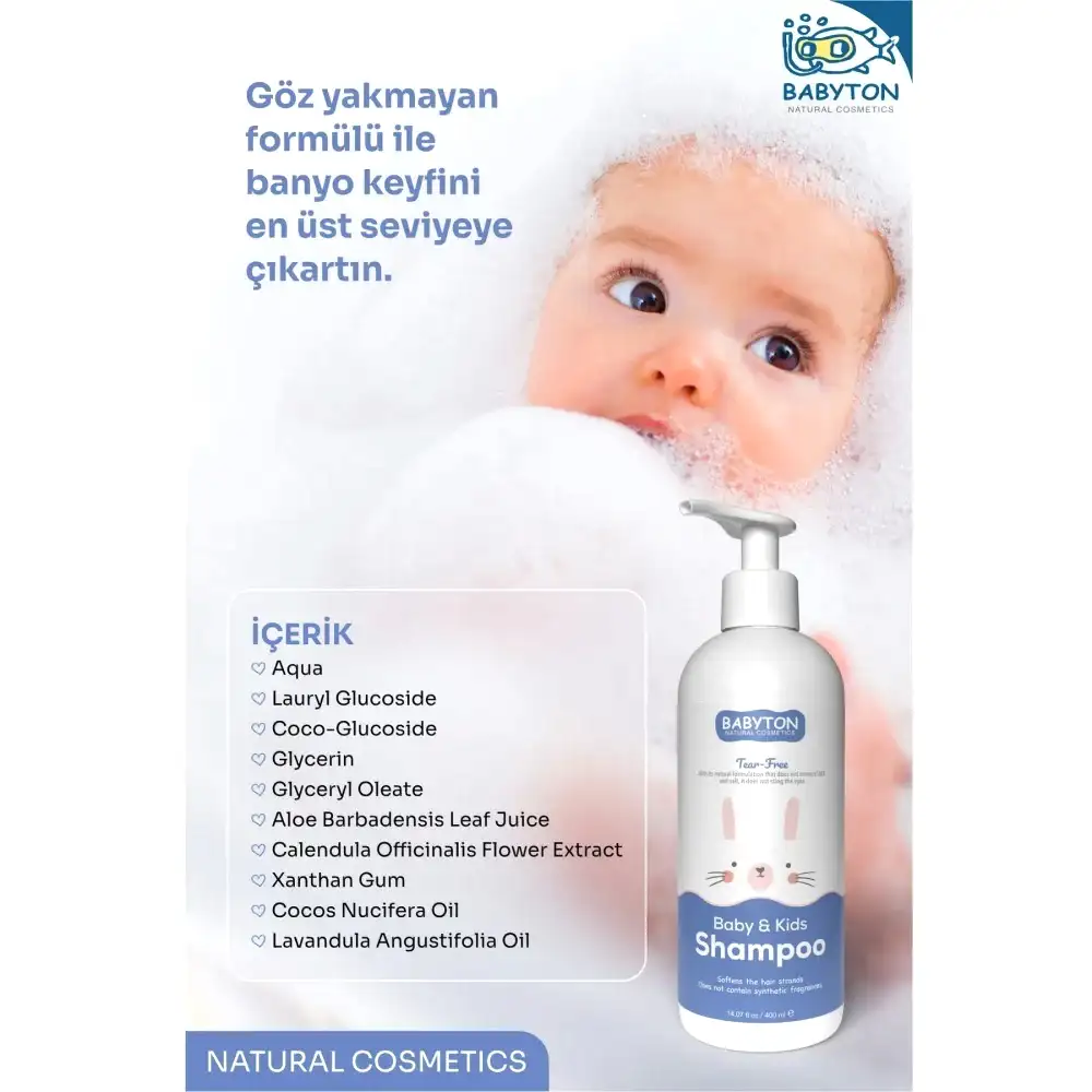 Babyton Baby annd Kids Shampoo 400 ml - Sabun,Şampuan - Görsel 2