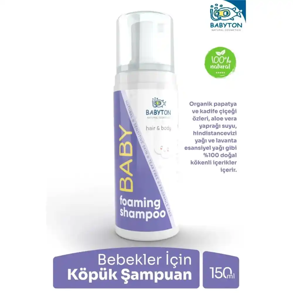 Babyton Baby Foaming Shampoo 150 ml (Köpük Konak Önleyici) - Sabun,Şampuan