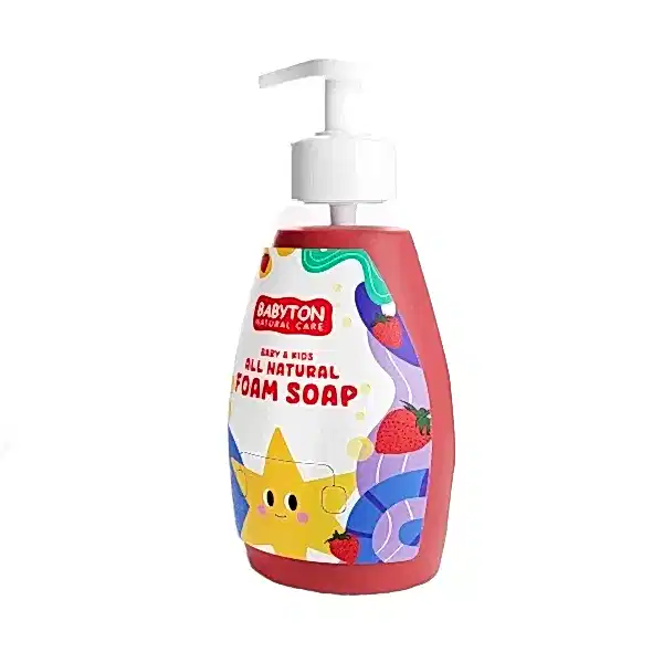 Babyton Bebek ve Çocuklar İçin Doğal Köpük Sabun Çilekli - 350 ml - Sabun,Şampuan - Görsel 2