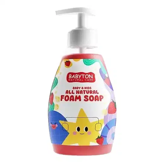 Babyton Bebek ve Çocuklar İçin Doğal Köpük Sabun Çilekli - 350 ml - Sabun,Şampuan