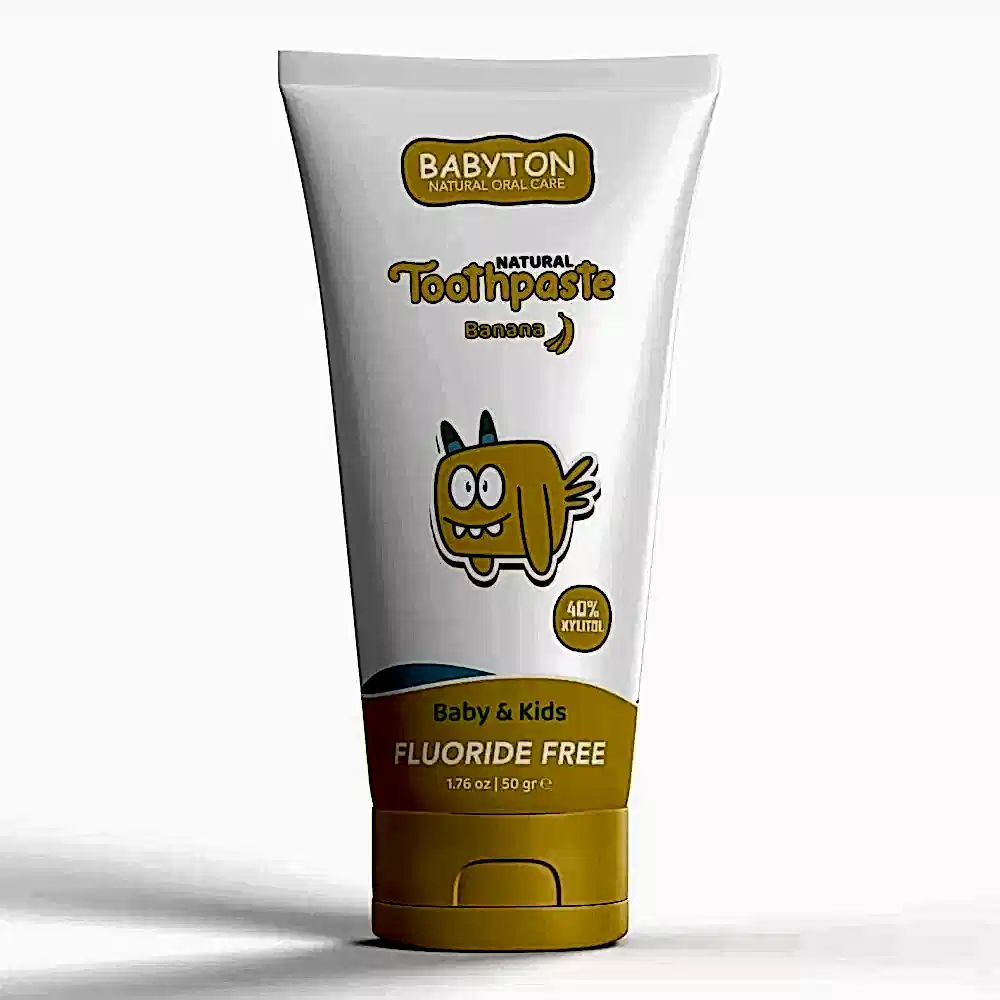 Babyton Bebek ve Çocuklar için Organik Diş Macunu Muz Aromalı - Ağız Bakım Ürünleri