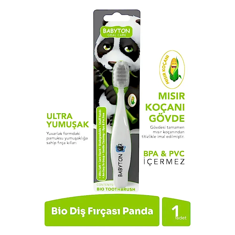 Babyton Bio Diş Fırçası Panda STD - Ağız Bakım Ürünleri - Görsel 2