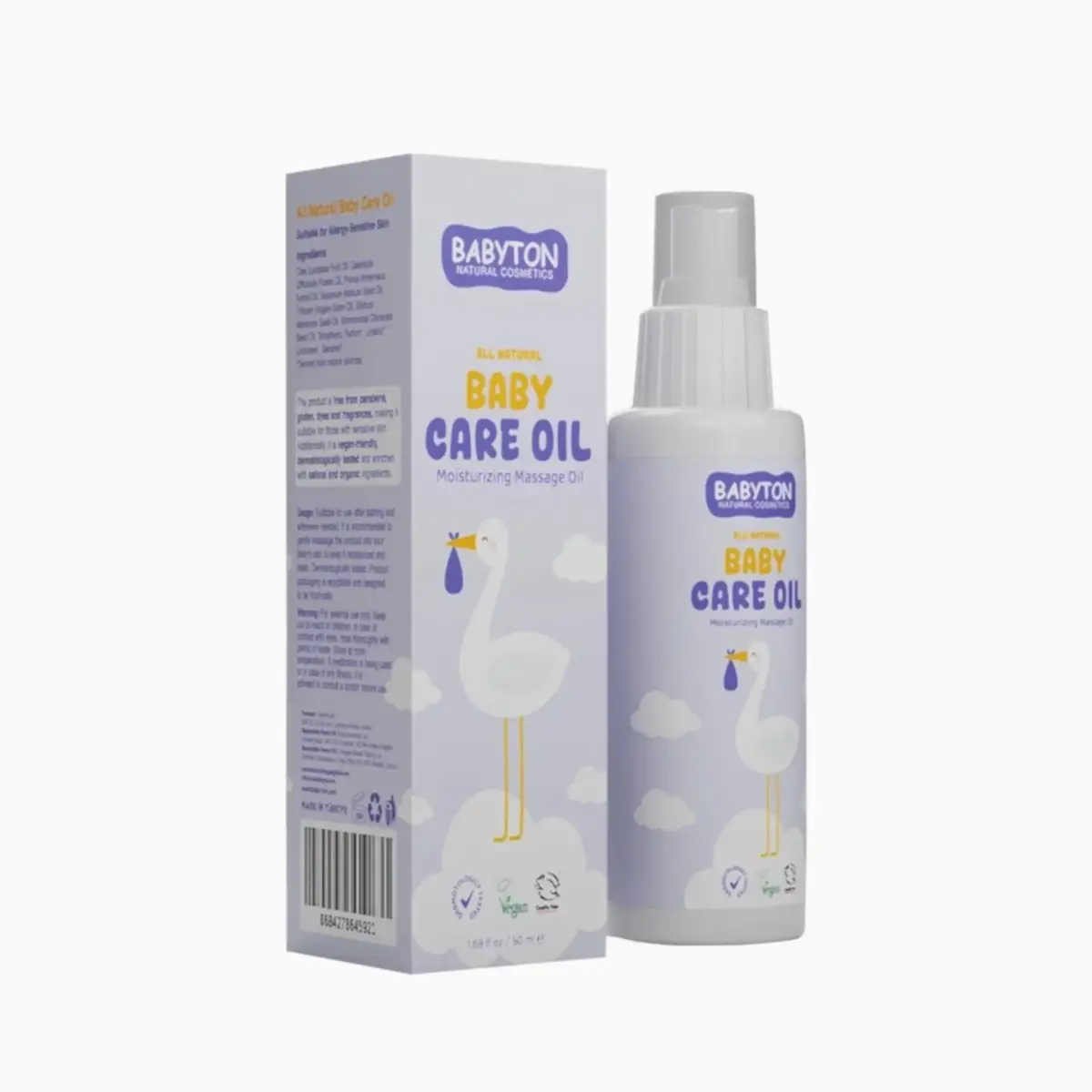 Babyton Doğal Bebek Bakım Yağı 50 ml - Krem & Pişik Kremi - Görsel 2