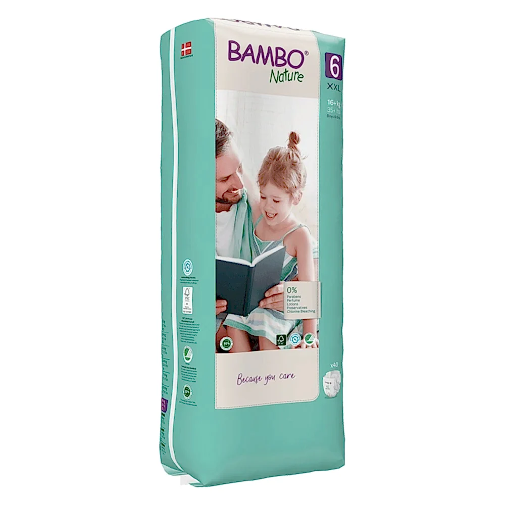 Bambo Nature No:6 XL Bebek Bezi 16-30 kg (40 Adet) STD - Bebek Bezleri
