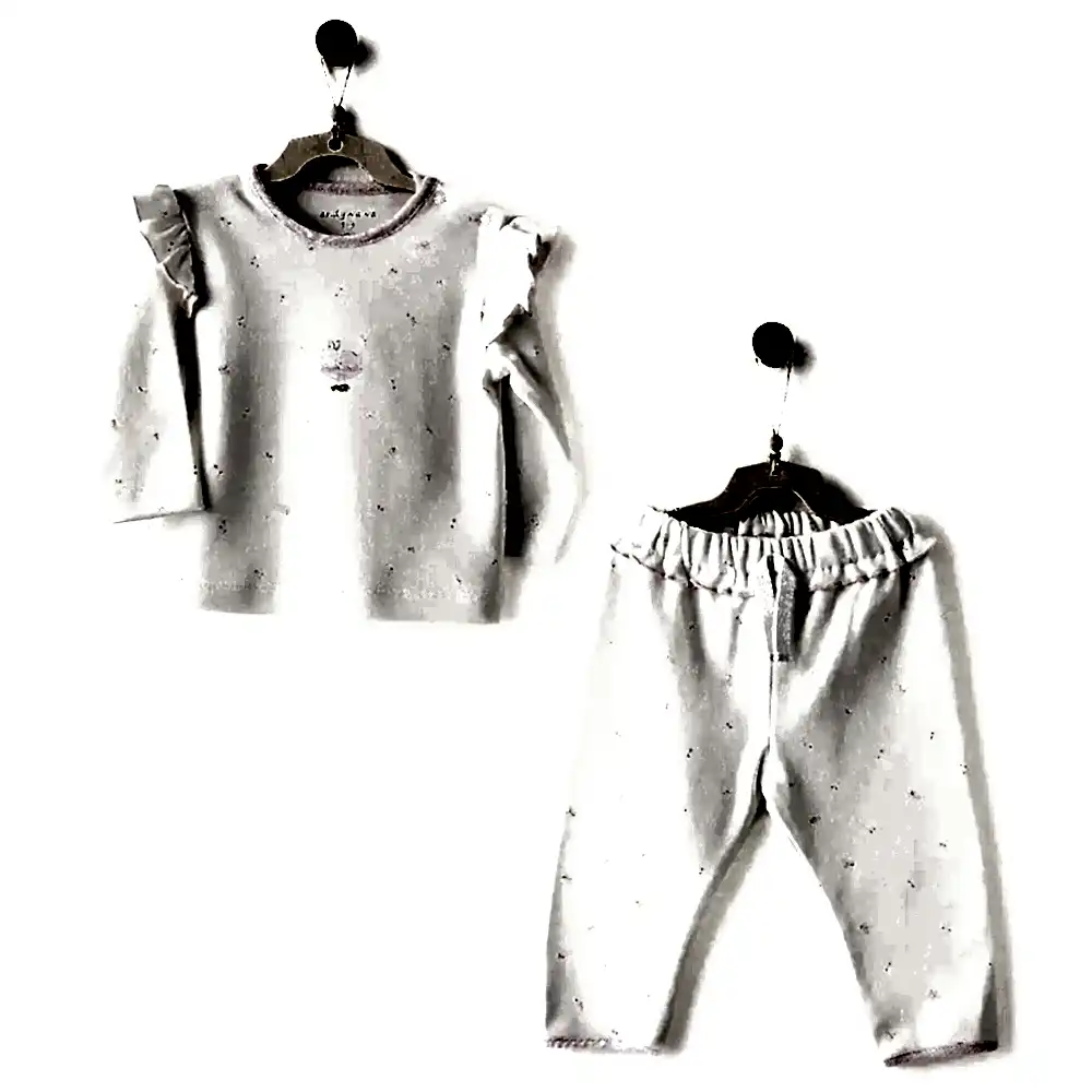 Andy Wawa Andywawa Kız Bebek 2'li Takım Ekru - Pijamalar