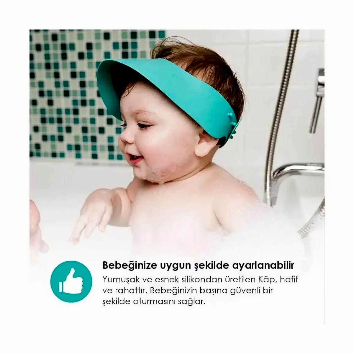 Bblüv Kap Silikon Şampuan Siperi Mavi - Banyo Ürünleri - Görsel 2