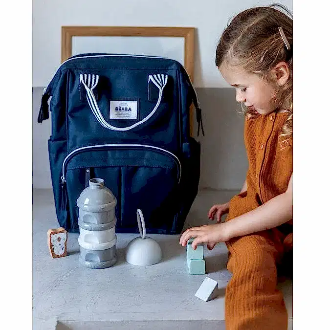 Beaba 3 Katmanlı Süt Tozu Kutusu Ve Atıştırmalık Kabı (Light/Dark Mist) - Çatal Kaşık Tabak - Görsel 2