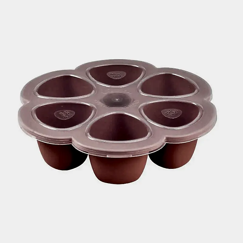 Beaba Silikon 6Lı Sıcak & Soğuk Saklama Kabı Old Pink 6 X 90 Ml - Çatal Kaşık Tabak