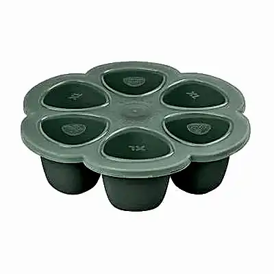 Beaba Silikon 6Lı Sıcak & Soğuk Saklama Kabı Sage Green 6 X 150Ml - Çatal Kaşık Tabak