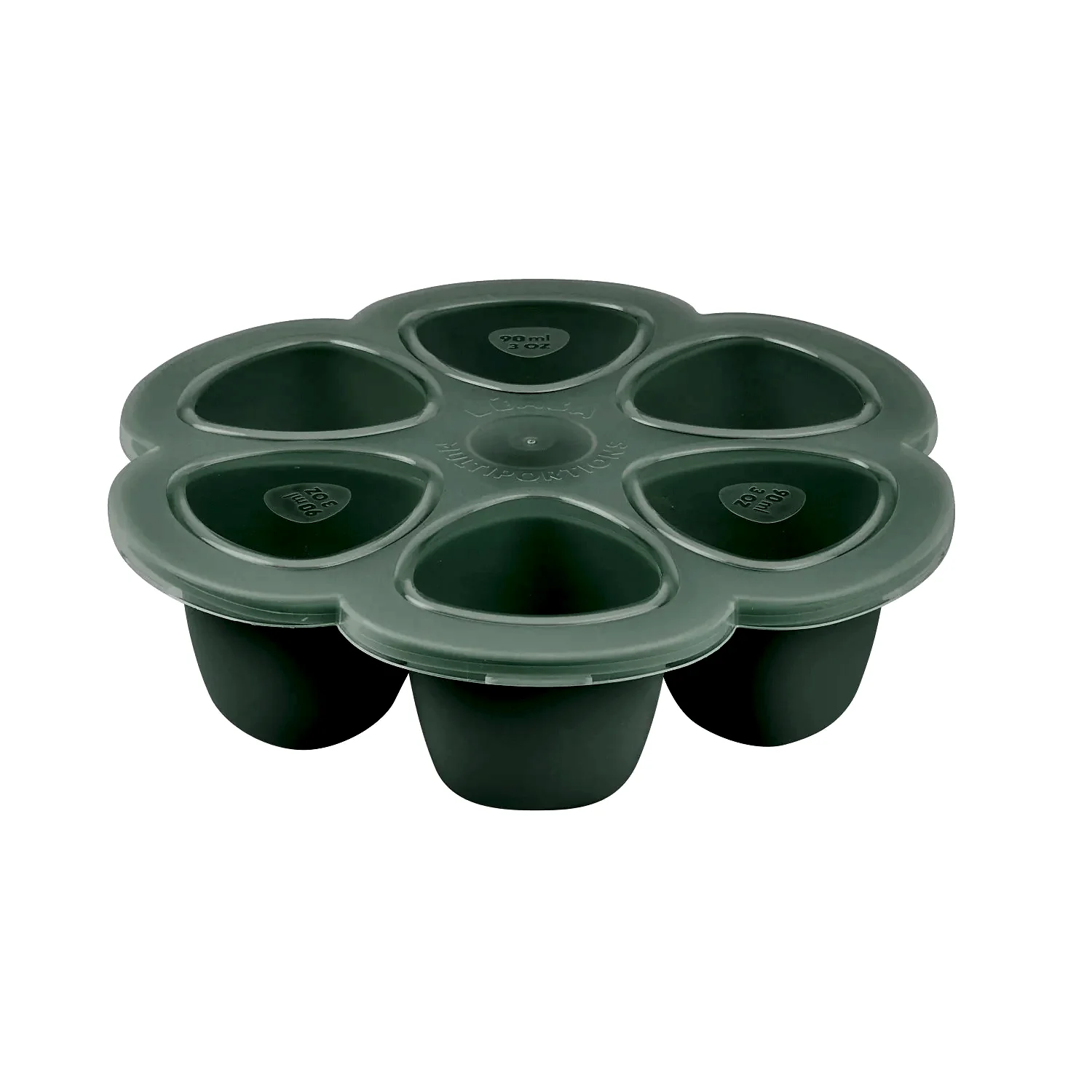 Beaba Silikon 6Lı Sıcak & Soğuk Saklama Kabı Sage Green 6 X 90 Ml - Çatal Kaşık Tabak