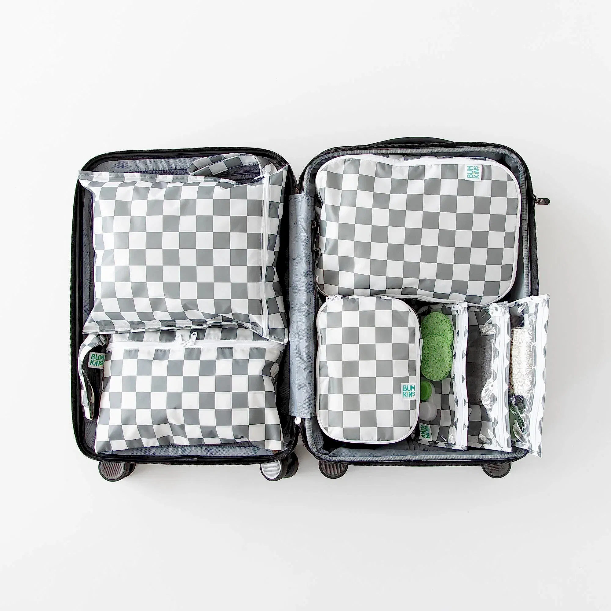 Bumkins Düzenleyici Çanta Seti - Charcoal Check - Görsel 2