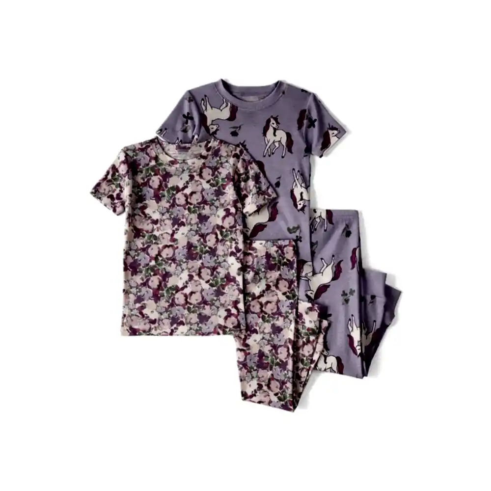 Carters Carter's Yazlık Kız Bebek Pijama Takımı 4'lü Set Mor - Pijamalar