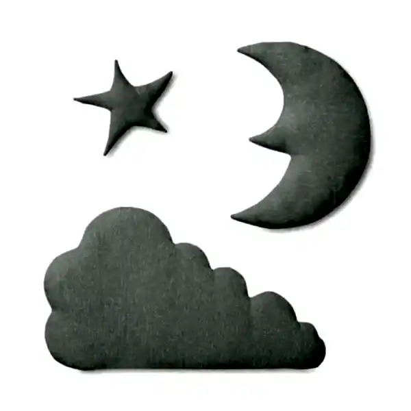 Cam Cam Copenhagen Cam Cam Duvar Dekorasyonu Ay Bulut Yıldız Blue Mist