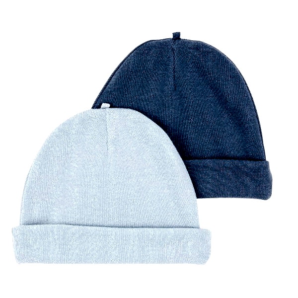Carters Carter's Erkek Bebek Şapka 2'li Set Mavi - Eldiven,Şapka,Bere,Atkı