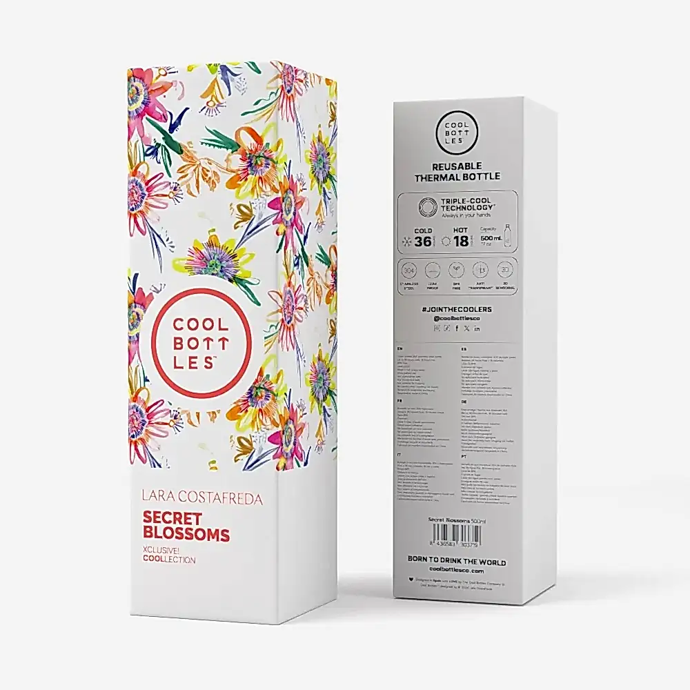 Cool Bottles Paslanmaz Çelik Suluk - The Kids Bottle Secret Blossoms 500 ml - Görsel 4