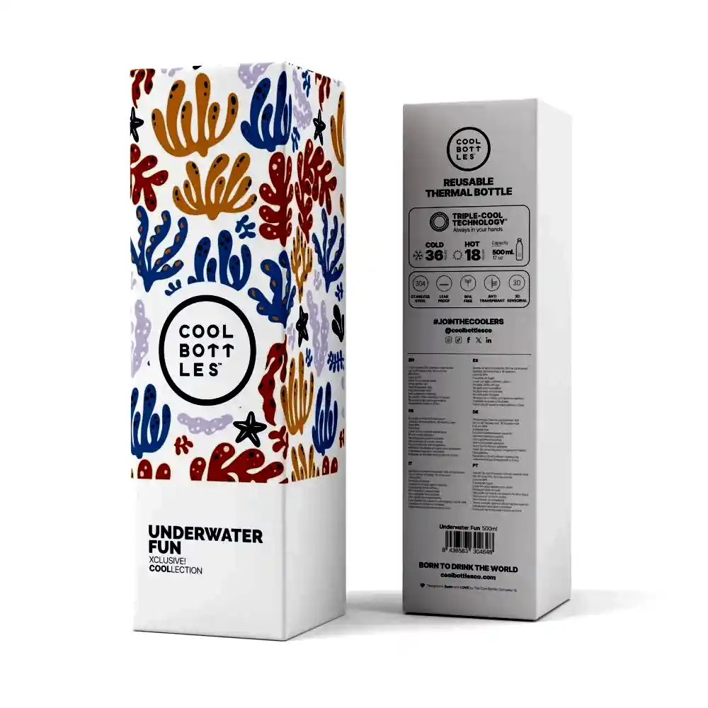 Cool Bottles Paslanmaz Çelik Suluk - Underwater Fun 500 ml - Görsel 4