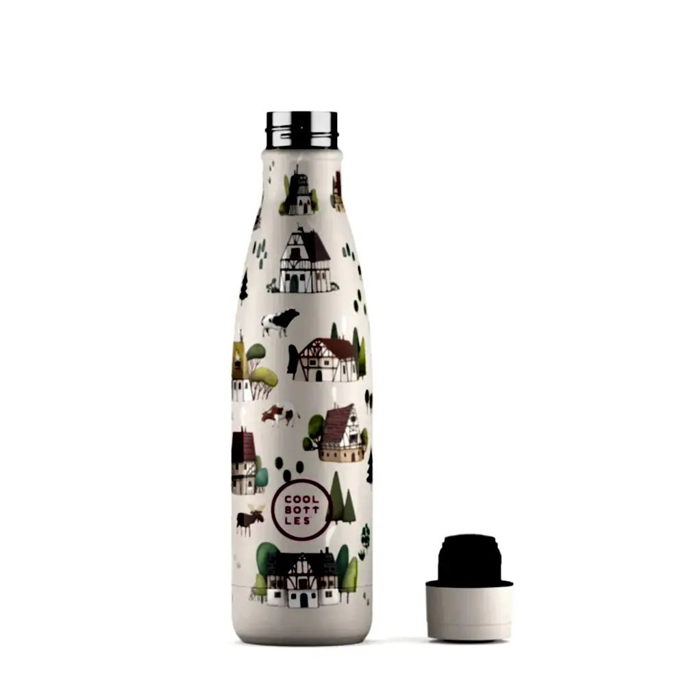 Cool Bottles Paslanmaz Çelik Suluk - The Kids Bottle Tudor Village 500 ml - Görsel 2