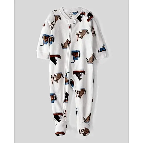 Carters Carter's Kışlık Erkek Bebek Polar Tulum Ekru - Body,Tulum,Zıbın