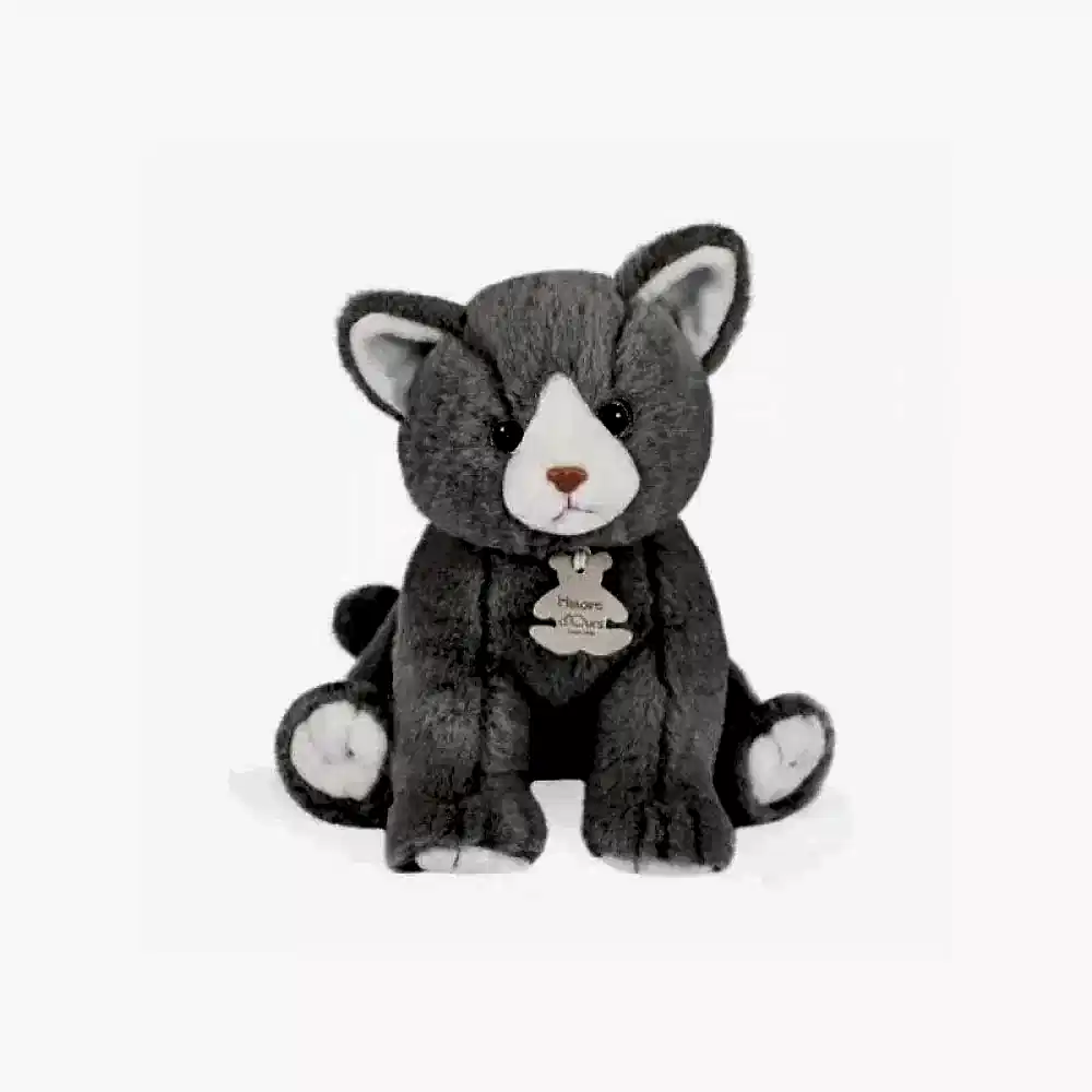 Doudou Gri Yavru Kedi 18 cm - Peluş