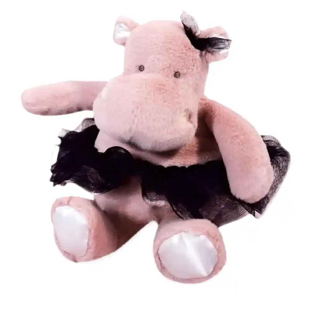 Doudou Tütülü Pembe Hipopotam 22 cm - Peluş