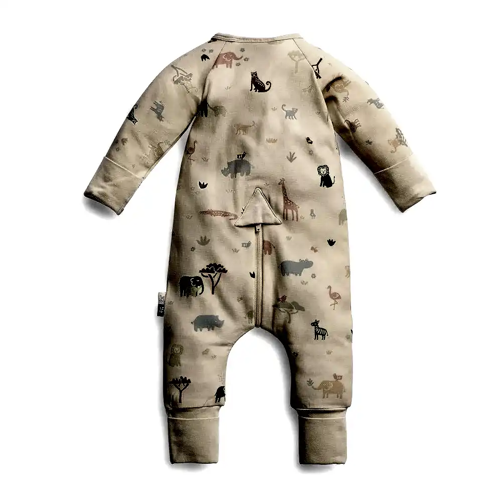 ErgoPouch Australia ErgoPouch Organik Pamuklu Patikli Pijama Tulum 0.2 TOG Savannah Krem - Uyku Tulumu - Görsel 2