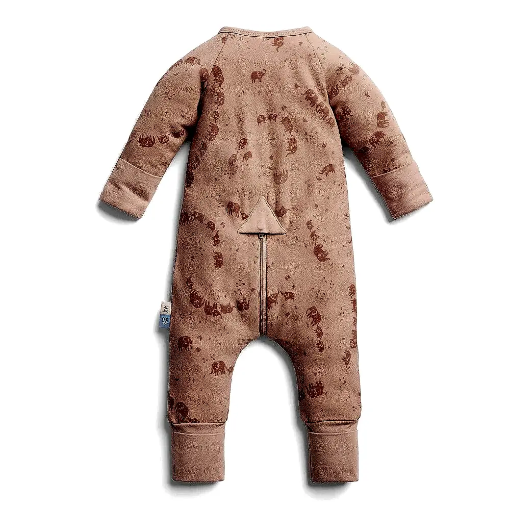 ErgoPouch Australia ErgoPouch Organik Pamuklu Patikli Pijama Tulum 1.0 TOG Elephant Parade Pembe - Uyku Tulumu - Görsel 2