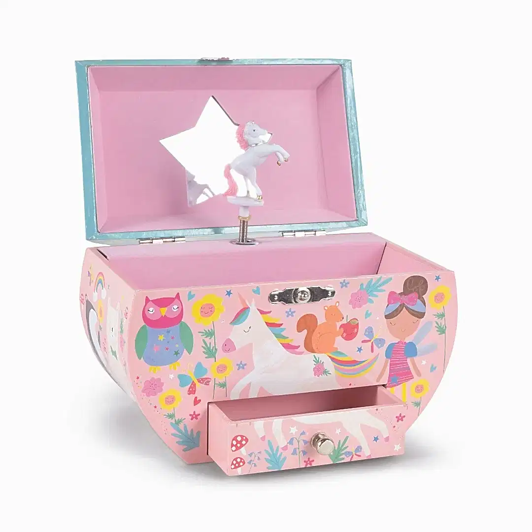 Floss Rock Müzikli Oval Mücevher Kutusu- Rainbow Fairy