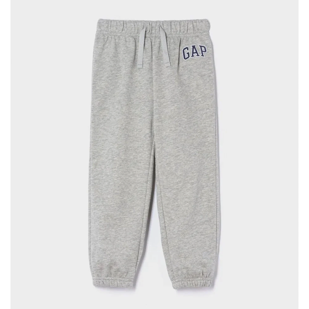GAP Logo Erkek Bebek Fransız Havlu Kumaş Jogger Eşofman Altı Gri