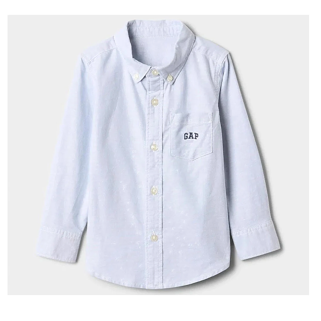 GAP Logolu Erkek Bebek Oxford Gömlek Mavi