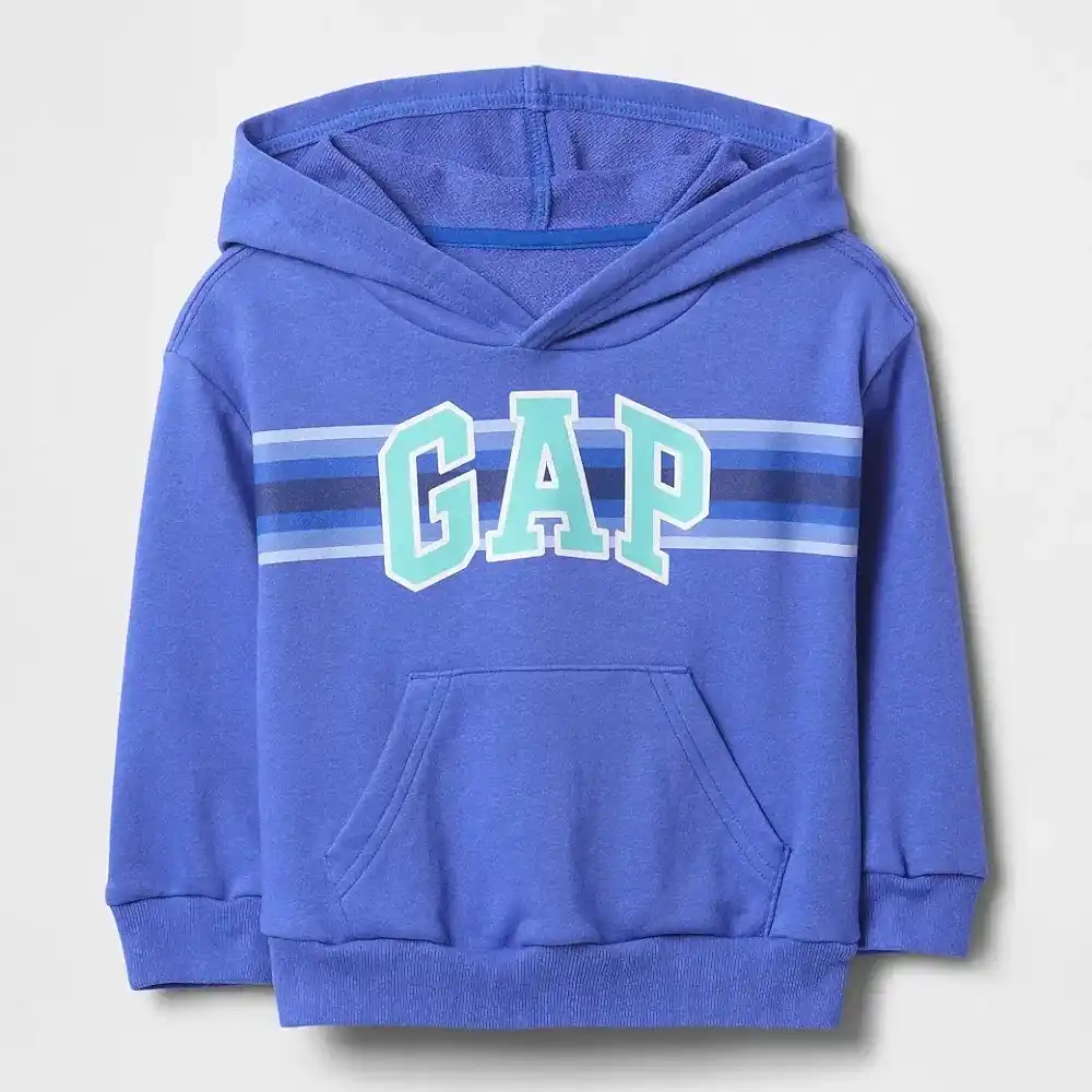 GAP Logolu Erkek Bebek Relaxed Fleece S-Shirt Mavi