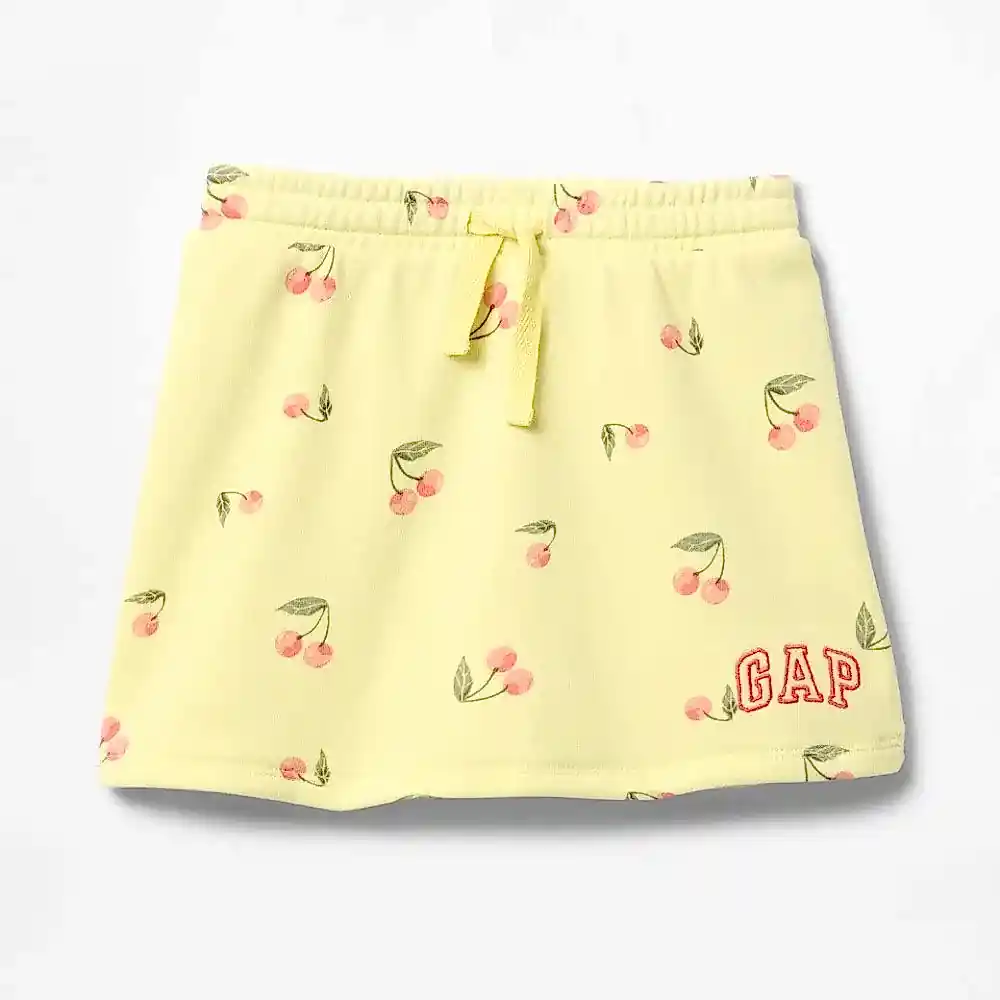 GAP Logolu Kız Bebek Pull-On Şort Etek Sarı