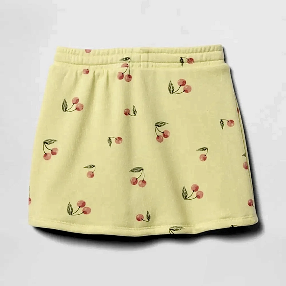 GAP Logolu Kız Bebek Pull-On Şort Etek Sarı