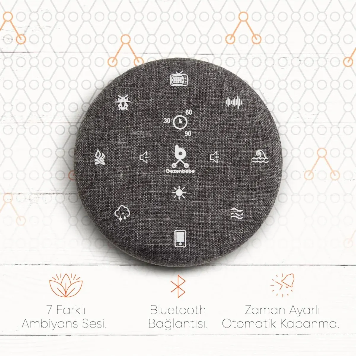 Gezenbebe Beyaz Gürültü Bebek Hoparlörü STD