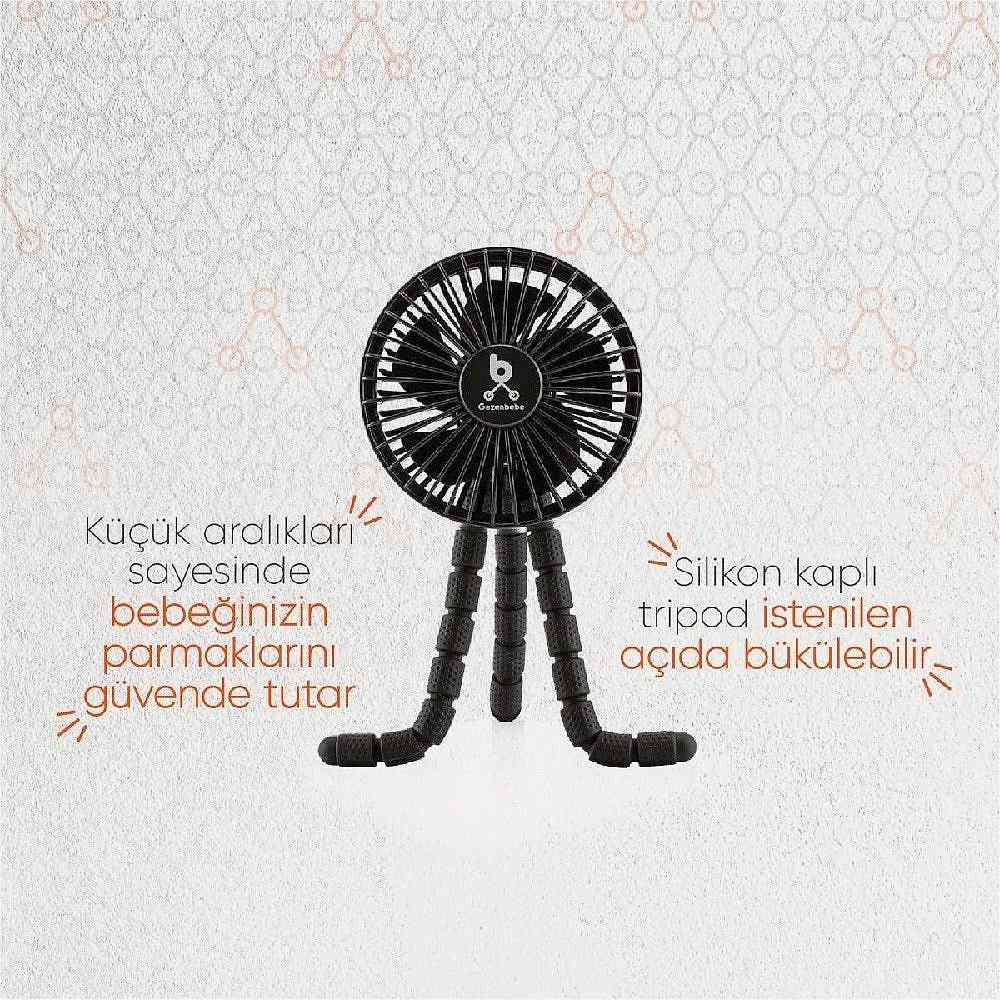 Gezenbebe Çok Fonksiyonlu Bebek Arabası Fanı