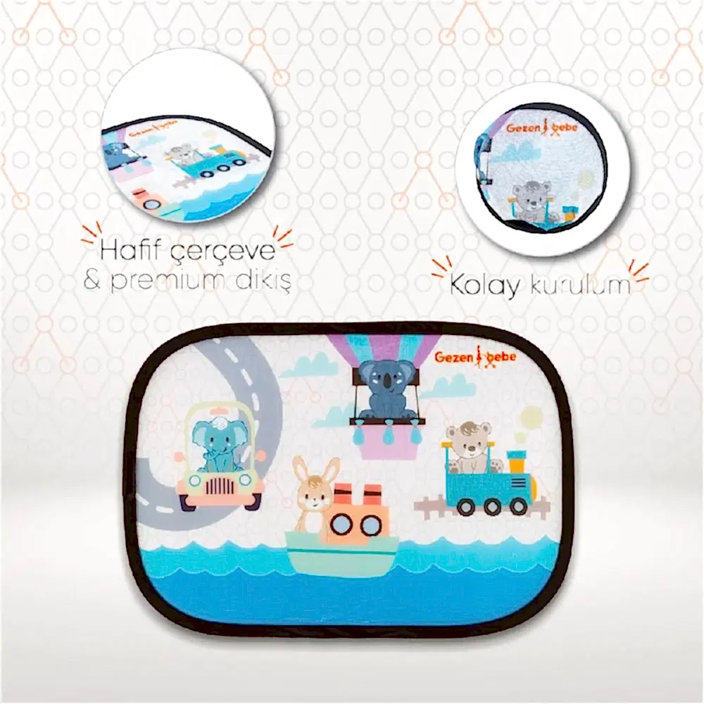 Gezenbebe Hero Araba İçin Bebek Güneşliği