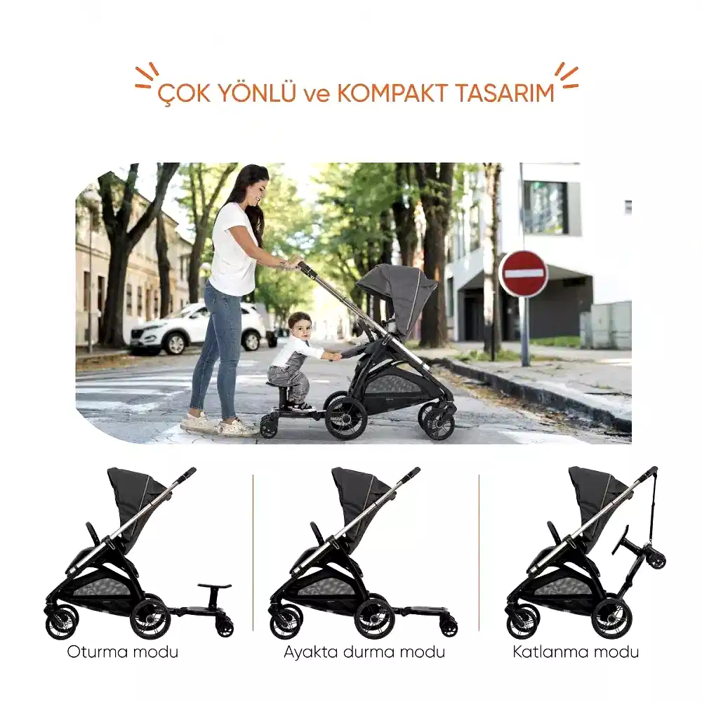 Gezenbebe Hero Bebek Arabaları İçin Oturaklı 2.Çocuk Aparatı Elephant