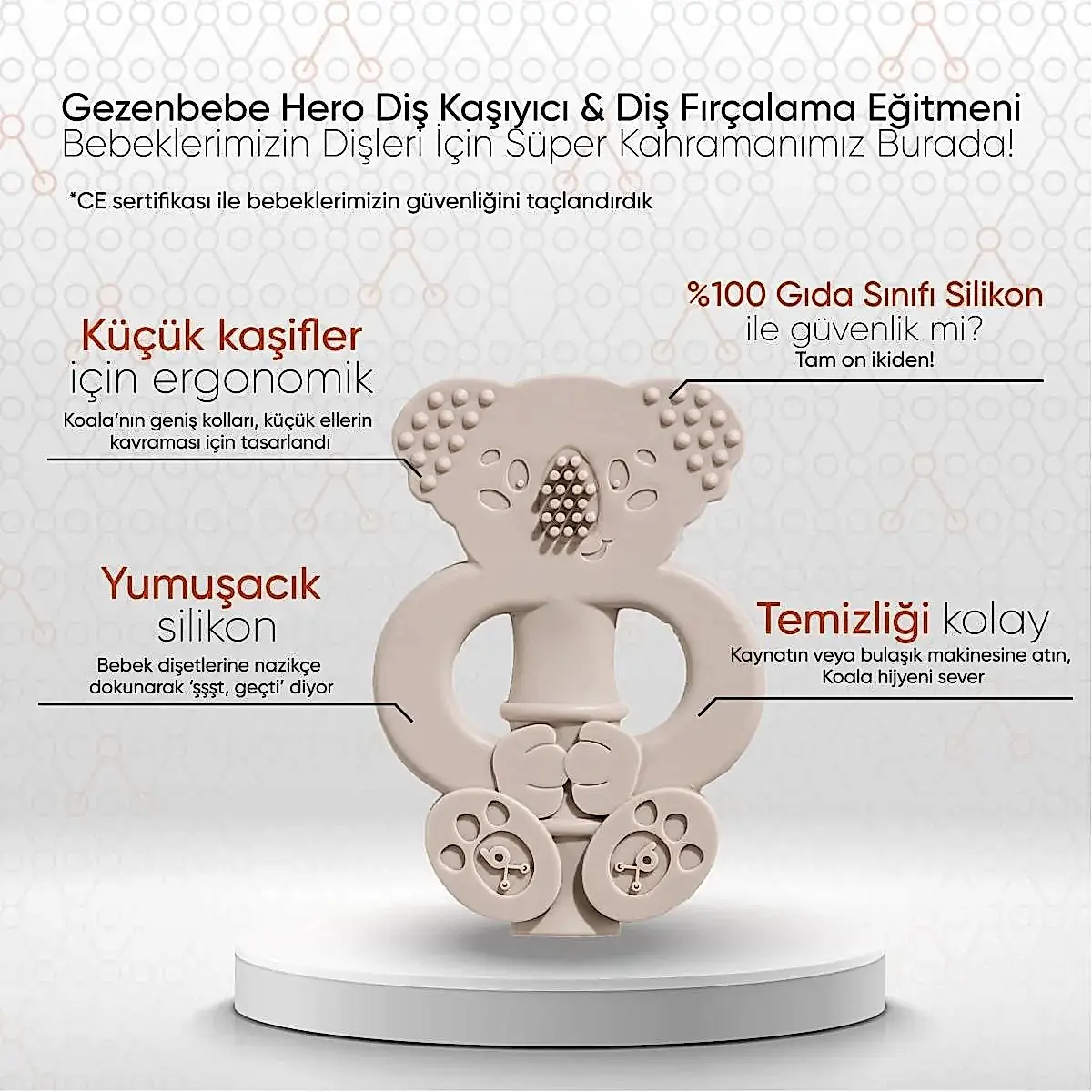 Gezenbebe Hero Diş Kaşıyıcı & Diş Fırçası Eğitmeni Milk