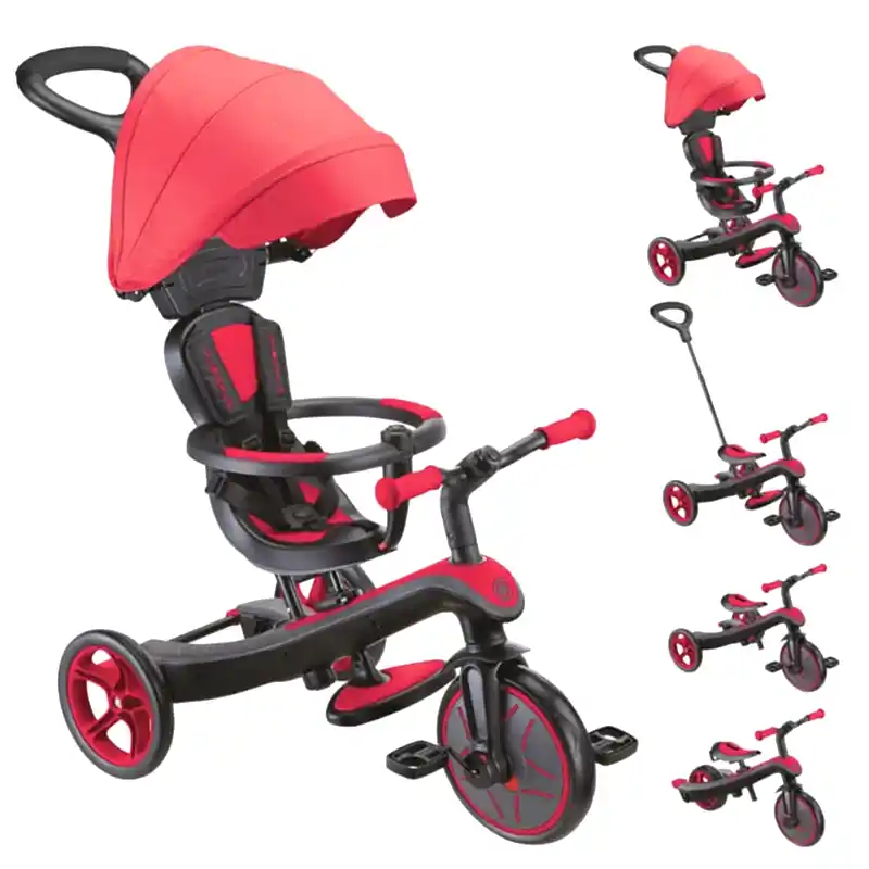 Globber Explorer 4in1 Trike Bisiklet - Kırmızı