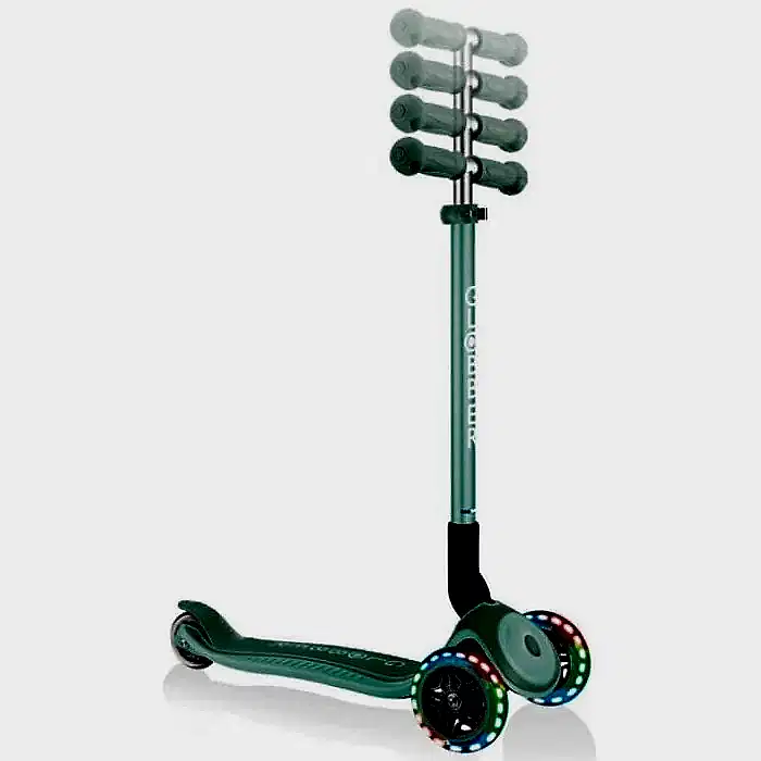 Globber Primo Plus Katlanabilir Işıklı Scooter - Mint Yeşili