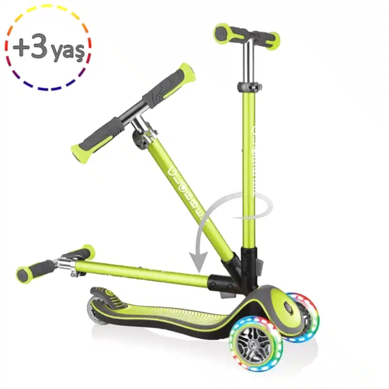 Globber Scooter Elite Deluxe Işıklı Yeşil 3 Yaş +