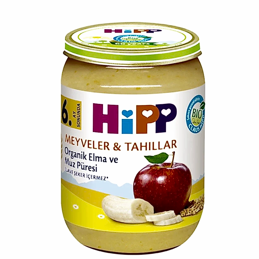 Hipp Organik Elma ve Muz Püresi 190 gr