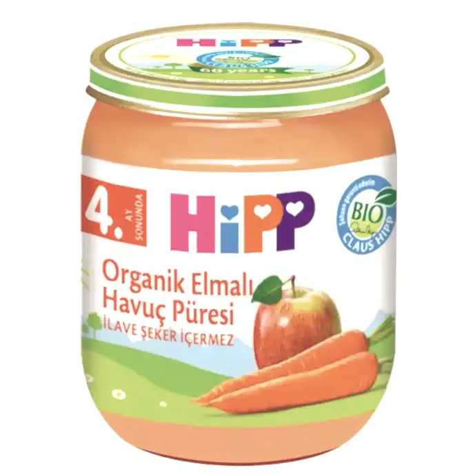 Hipp Organik Elmalı Havuç Püresi 125 gr