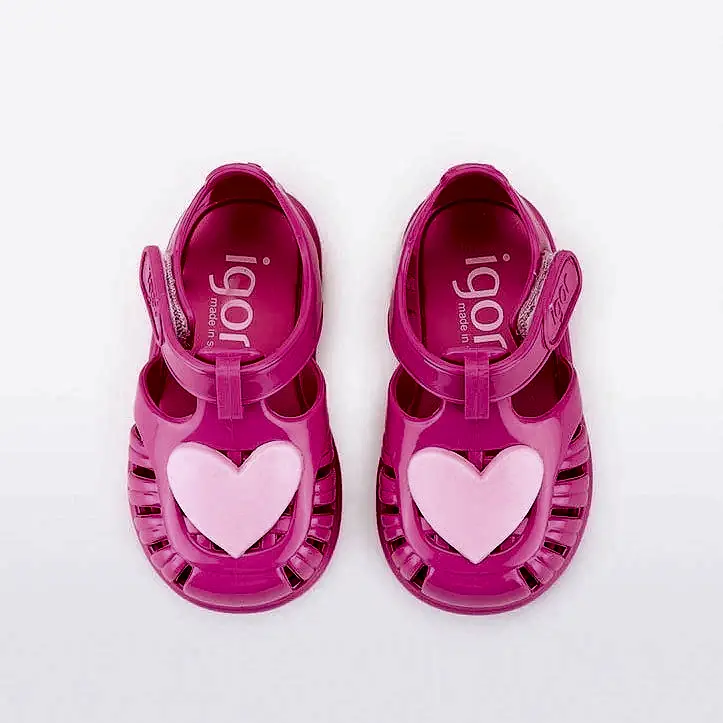 igor Yazlık Çocuk Sandaleti Tobby Gloss Love - Fuchsia Fuşya