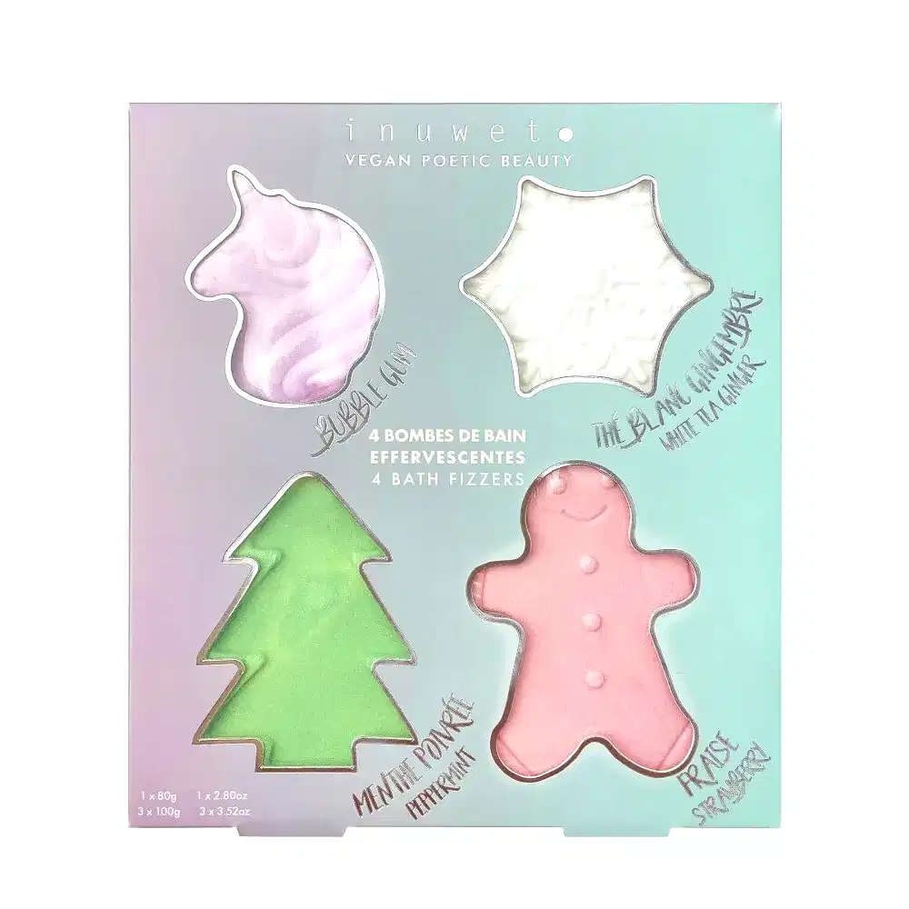 Inuwet Yılbaşı Temalı 4lü Banyo Bombası Seti